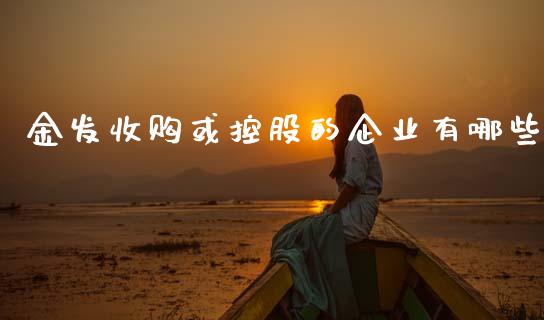 金发收购或控股的企业有哪些_https://wap.fcdydaikuan.com_金融机构_第1张