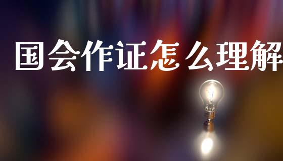 国会作证怎么理解_https://wap.fcdydaikuan.com_期货品种_第1张