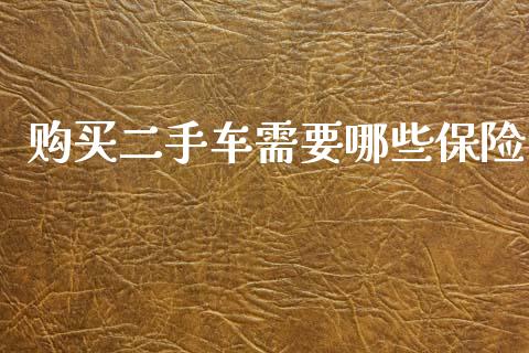 购买二手车需要哪些保险_https://wap.fcdydaikuan.com_期货品种_第1张