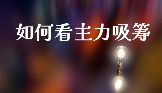 如何看主力吸筹_https://wap.fcdydaikuan.com_国际投资_第1张