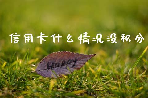 信用卡什么情况没积分_https://wap.fcdydaikuan.com_国际投资_第1张