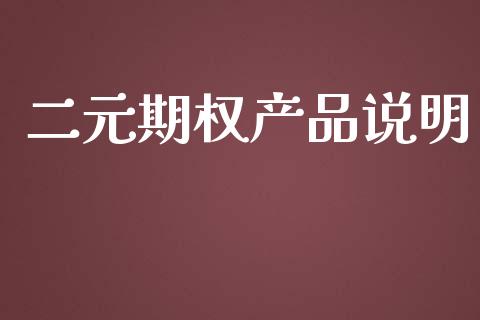 二元期权产品说明_https://wap.fcdydaikuan.com_投资策略_第1张