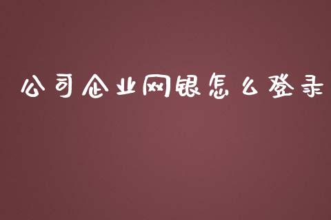 公司企业网银怎么登录_https://wap.fcdydaikuan.com_金融机构_第1张
