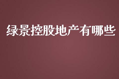 绿景控股地产有哪些_https://wap.fcdydaikuan.com_理财顾问_第1张