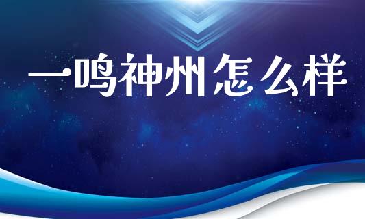 一鸣神州怎么样_https://wap.fcdydaikuan.com_理财顾问_第1张