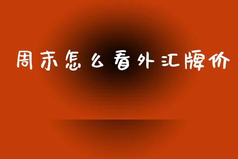 周末怎么看外汇牌价_https://wap.fcdydaikuan.com_理财顾问_第1张