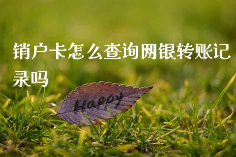 销户卡怎么查询网银转账记录吗_https://wap.fcdydaikuan.com_投资策略_第1张