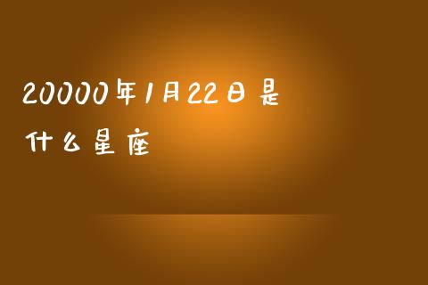 20000年1月22日是什么星座_https://wap.fcdydaikuan.com_理财顾问_第1张
