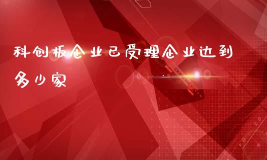 科创板企业已受理企业达到多少家_https://wap.fcdydaikuan.com_新股数据_第1张