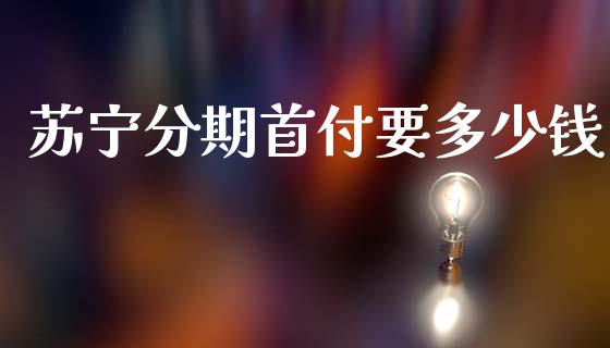 苏宁分期首付要多少钱_https://wap.fcdydaikuan.com_新股数据_第1张