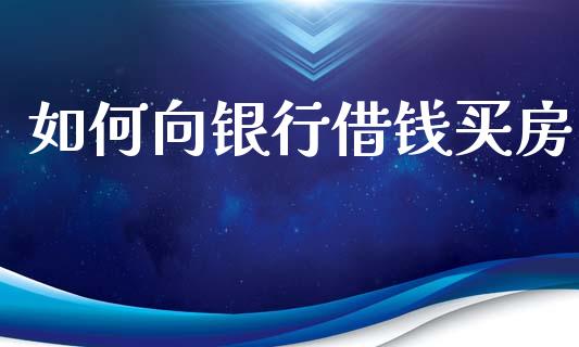 如何向银行借钱买房_https://wap.fcdydaikuan.com_投资策略_第1张