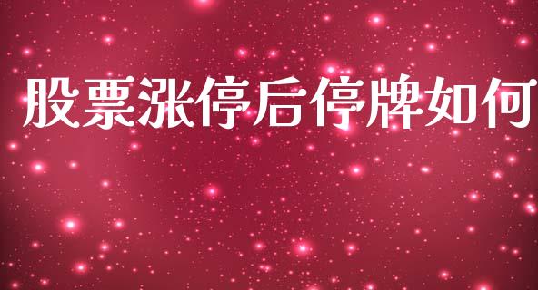 股票涨停后停牌如何_https://wap.fcdydaikuan.com_国际投资_第1张