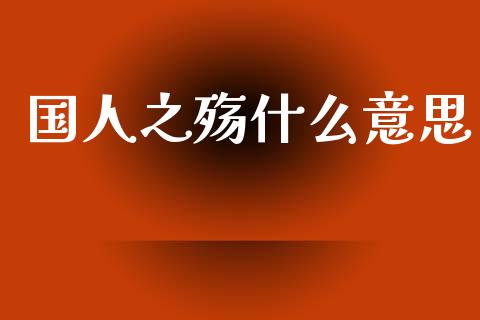 国人之殇什么意思_https://wap.fcdydaikuan.com_投资策略_第1张