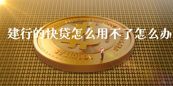 建行的快贷怎么用不了怎么办_https://wap.fcdydaikuan.com_新股数据_第1张