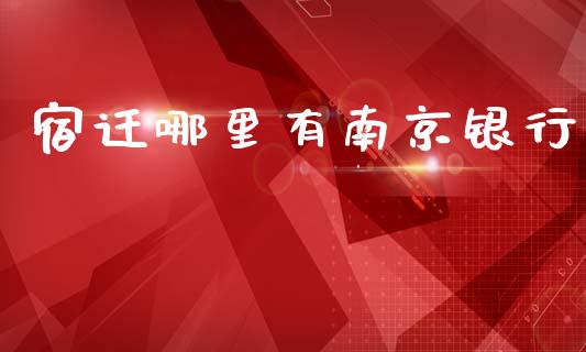 宿迁哪里有南京银行_https://wap.fcdydaikuan.com_国际投资_第1张