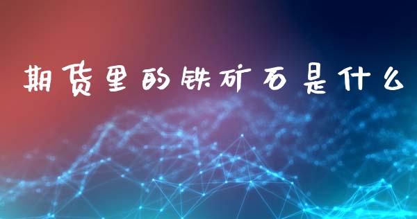 期货里的铁矿石是什么_https://wap.fcdydaikuan.com_金融机构_第1张