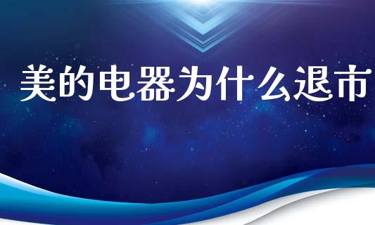 美的电器为什么退市_https://wap.fcdydaikuan.com_新股数据_第1张