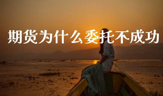期货为什么委托不成功_https://wap.fcdydaikuan.com_期货品种_第1张