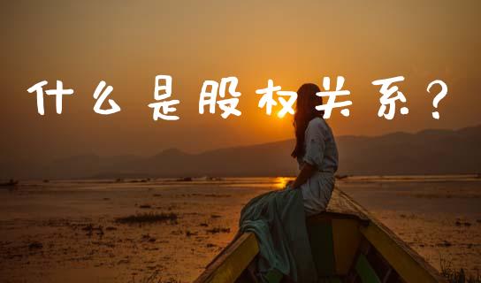 什么是股权关系?_金融机构_第1张_国际投资_理财顾问_投资策略_金融机构 什么是股权关系?_https://wap.fcdydaikuan.com_金融机构_第1张