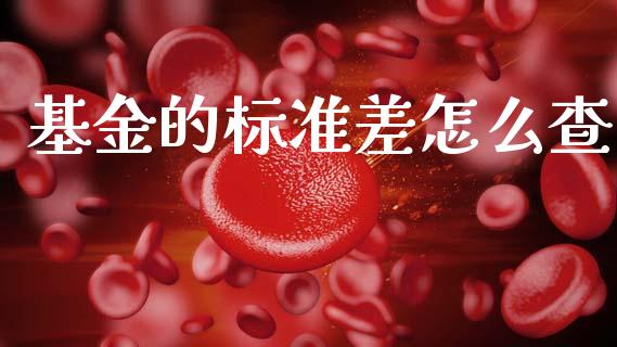 基金的标准差怎么查_https://wap.fcdydaikuan.com_期货品种_第1张