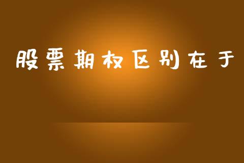 股票期权区别在于_https://wap.fcdydaikuan.com_期货品种_第1张