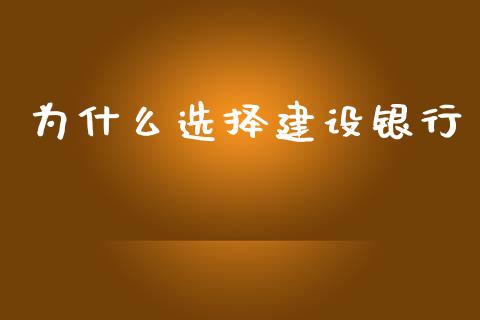 为什么选择建设银行_https://wap.fcdydaikuan.com_新股数据_第1张