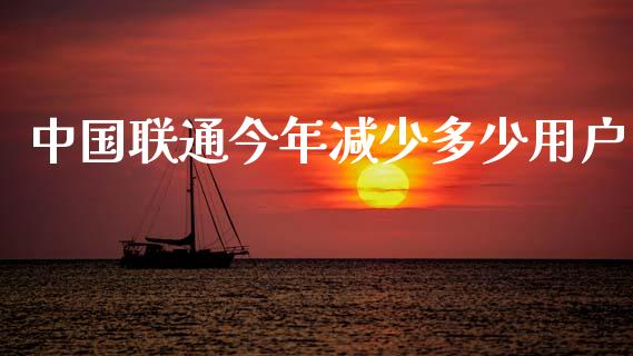 中国联通今年减少多少用户_https://wap.fcdydaikuan.com_投资策略_第1张