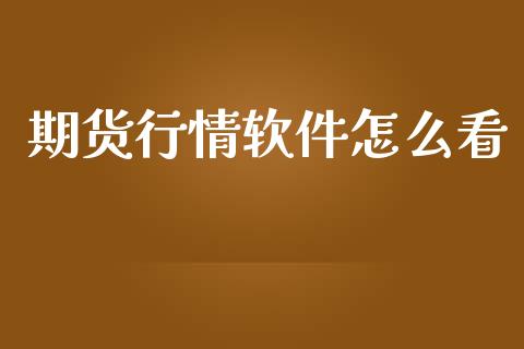 期货行情软件怎么看_https://wap.fcdydaikuan.com_投资策略_第1张
