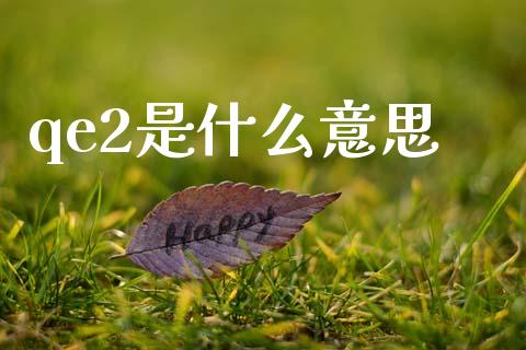 qe2是什么意思_https://wap.fcdydaikuan.com_新股数据_第1张
