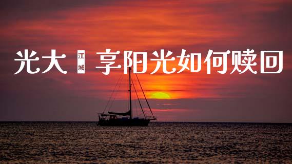 光大颐享阳光如何赎回_https://wap.fcdydaikuan.com_理财顾问_第1张