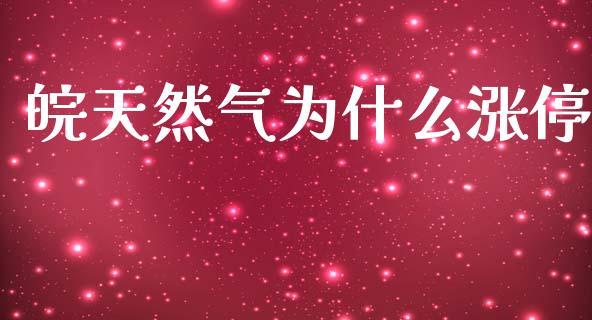 皖天然气为什么涨停_https://wap.fcdydaikuan.com_投资策略_第1张