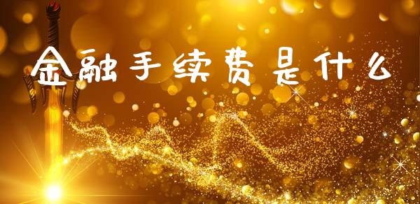 金融手续费是什么_https://wap.fcdydaikuan.com_理财顾问_第1张