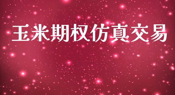 玉米期权仿真交易_https://wap.fcdydaikuan.com_投资策略_第1张