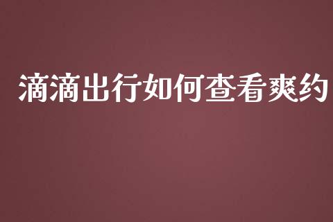 滴滴出行如何查看爽约_https://wap.fcdydaikuan.com_国际投资_第1张