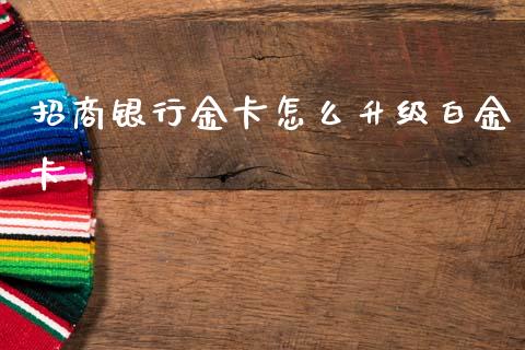 招商银行金卡怎么升级白金卡_https://wap.fcdydaikuan.com_金融机构_第1张