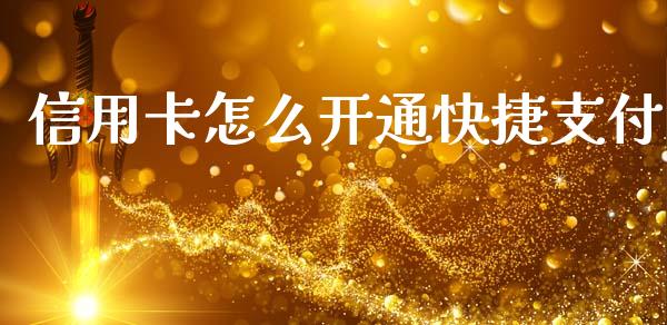 信用卡怎么开通快捷支付_https://wap.fcdydaikuan.com_理财顾问_第1张
