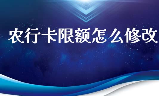 农行卡限额怎么修改_https://wap.fcdydaikuan.com_新股数据_第1张