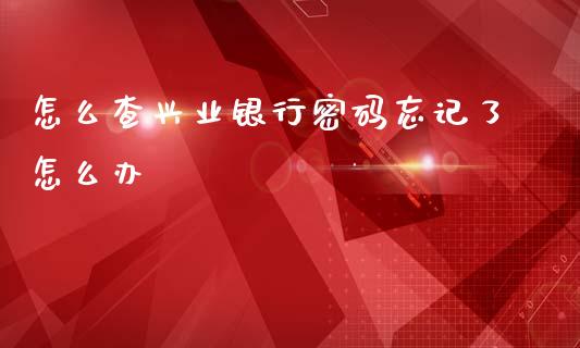 怎么查兴业银行密码忘记了怎么办_https://wap.fcdydaikuan.com_新股数据_第1张
