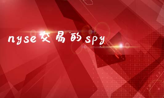 nyse交易的spy_https://wap.fcdydaikuan.com_理财顾问_第1张