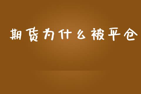 期货为什么被平仓_https://wap.fcdydaikuan.com_期货品种_第1张