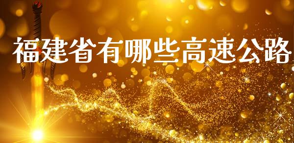 福建省有哪些高速公路_https://wap.fcdydaikuan.com_金融机构_第1张