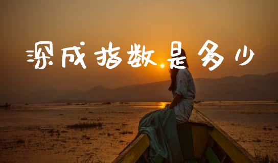 深成指数是多少_https://wap.fcdydaikuan.com_理财顾问_第1张