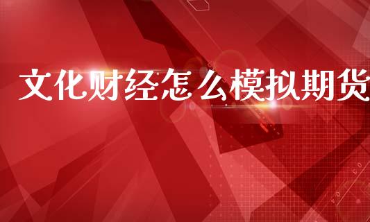 文化财经怎么模拟期货_https://wap.fcdydaikuan.com_金融机构_第1张
