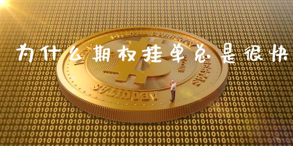 为什么期权挂单总是很快_https://wap.fcdydaikuan.com_理财顾问_第1张