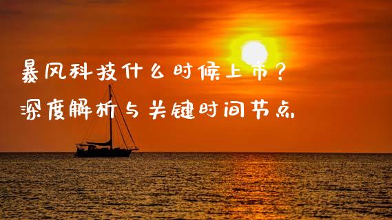 暴风科技什么时候上市？ 深度解析与关键时间节点_https://wap.fcdydaikuan.com_国际投资_第1张