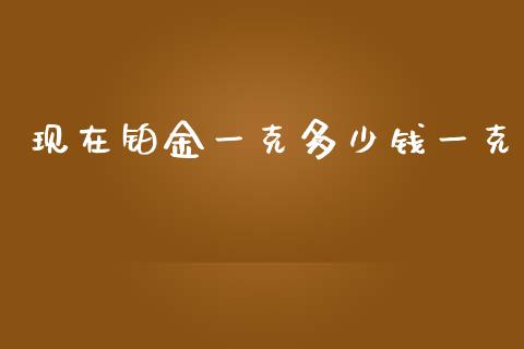 现在铂金一克多少钱一克_https://wap.fcdydaikuan.com_理财顾问_第1张