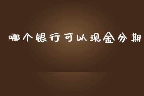 哪个银行可以现金分期_https://wap.fcdydaikuan.com_新股数据_第1张