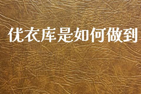 优衣库是如何做到_https://wap.fcdydaikuan.com_期货品种_第1张