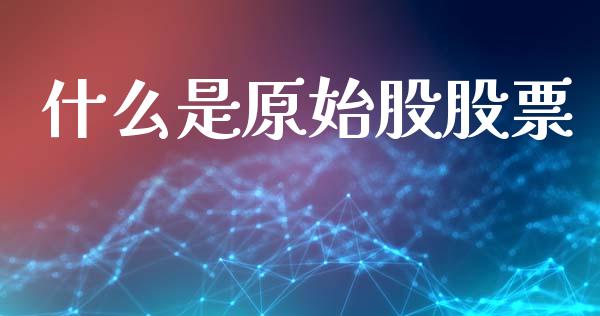 什么是原始股股票_https://wap.fcdydaikuan.com_期货品种_第1张