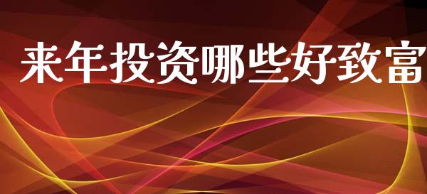 来年投资哪些好致富_https://wap.fcdydaikuan.com_金融机构_第1张